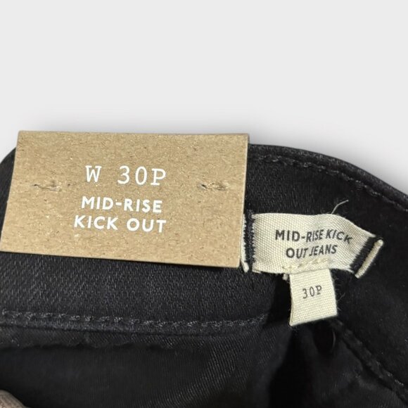 NWT Madewell Kick Out Crop Jeans 30P Black NEW Fits Small 25.5" Inseam - Picture 5 of 9